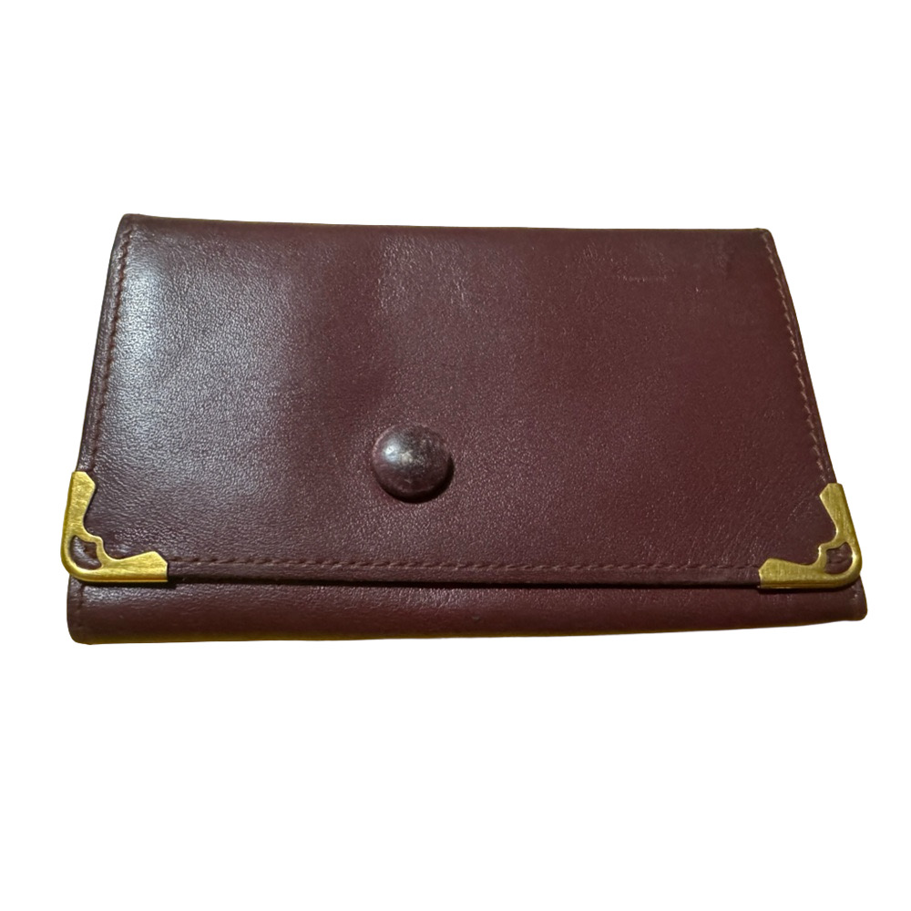 Cartier key holder vintage burgundy